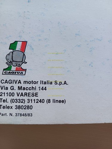 Cagiva Ala Blu 250 350 1983 manuale uso manutenzione libretto …