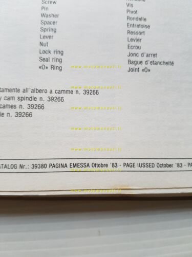 Cagiva Ala Rossa 350 1983-84 VARIANTI-SUPPLEMENTO catalogo ricambi originale