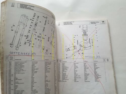 Cagiva Ala Rossa 350 catalogo ricambi originale moto parts catalogue