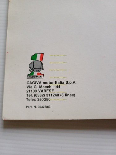 Cagiva Ala Verde 250 - 350 1983 manuale uso manutenzione …