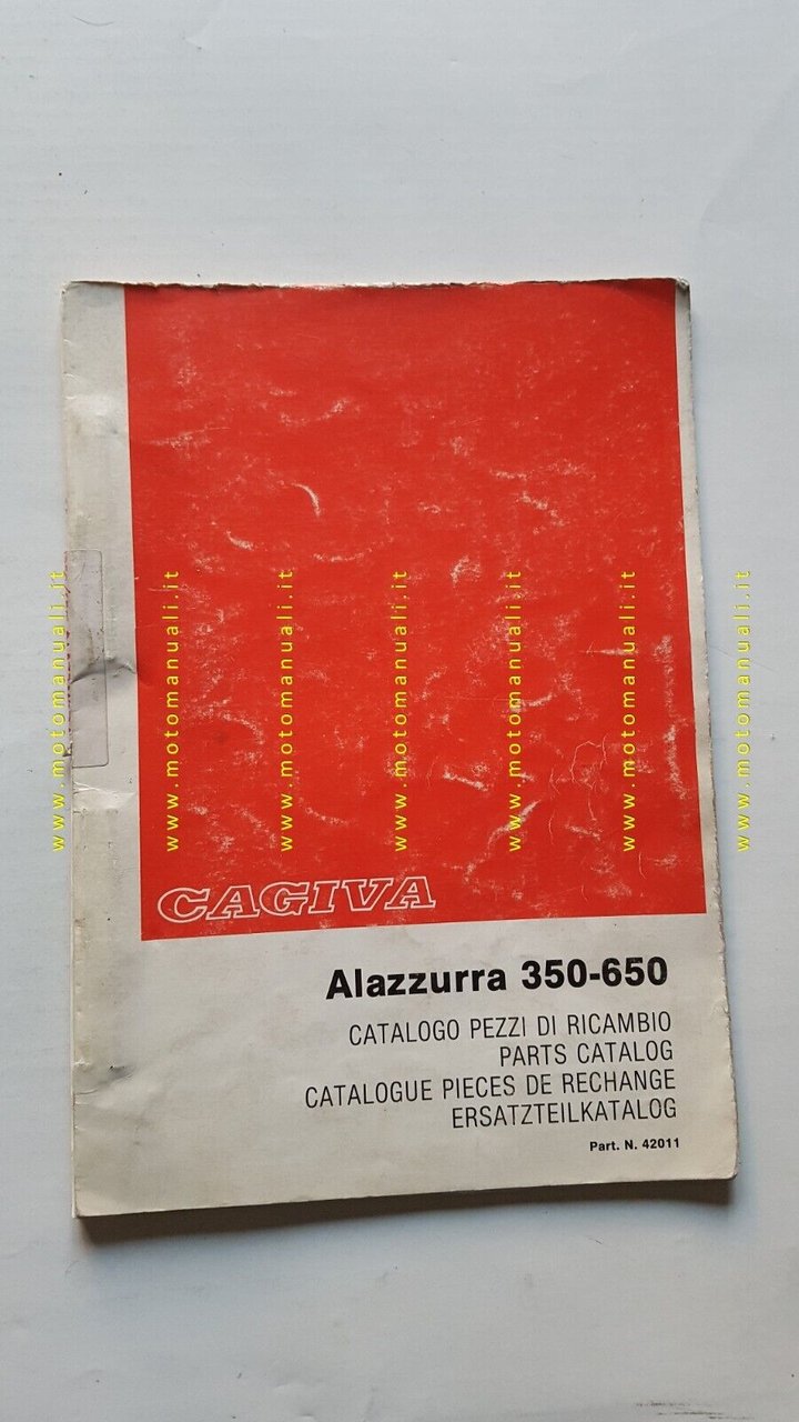 Cagiva Alazzurra 650-350 1984 catalogo ricambi originale spare parts catalogue
