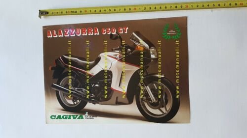 Cagiva Alazzurra 650 GT depliant originale moto brochure italiano