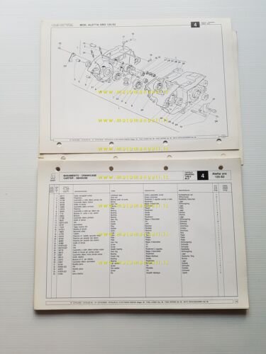 Cagiva Aletta Oro 125 S2 1986 catalogo ricambi originale
