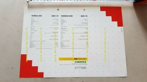 Cagiva Blues 125 1993 depliant moto originale motorcycle brochure prospekt