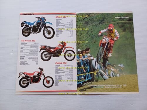 Cagiva catalogo produzione modelli 1986 depliant originale