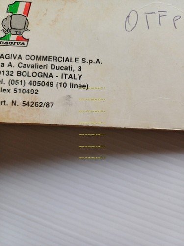 Cagiva Cruiser 125 1987 manuale uso manutenzione libretto originale