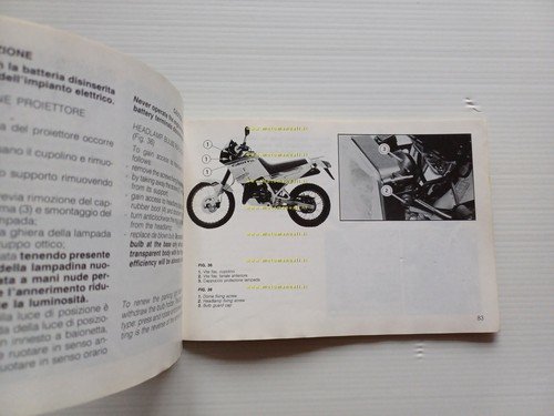 Cagiva Cruiser 125 1987 manuale uso manutenzione libretto originale