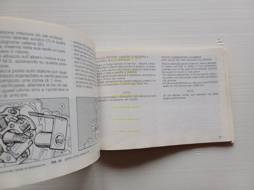 Cagiva Cruiser 125 1987 manuale uso manutenzione libretto originale