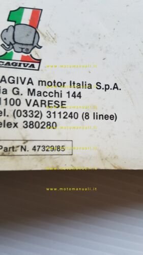 Cagiva Elefant 125 1985 manuale uso manutenzione libretto originale italiano