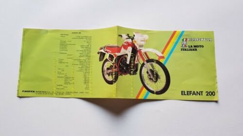 Cagiva Elefant 200 Enduro 1985 depliant originale Italiano moto brochure