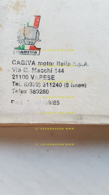 Cagiva Elefant 650 - 350 1985 manuale uso manutenzione originale …