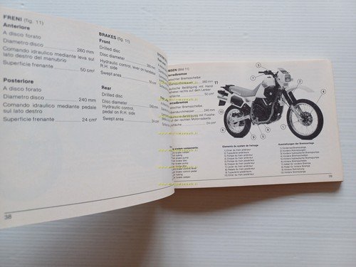 Cagiva Elefant 650 1985 manuale uso manutenzione libretto istruzioni originale