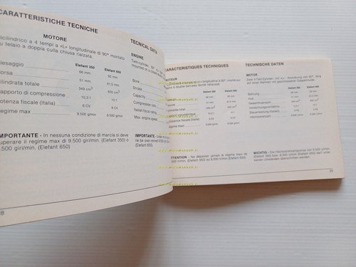 Cagiva Elefant 650 1985 manuale uso manutenzione libretto istruzioni originale