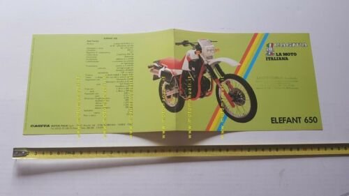 Cagiva Elefant 650 Enduro 1985 depliant originale Italiano moto brochure