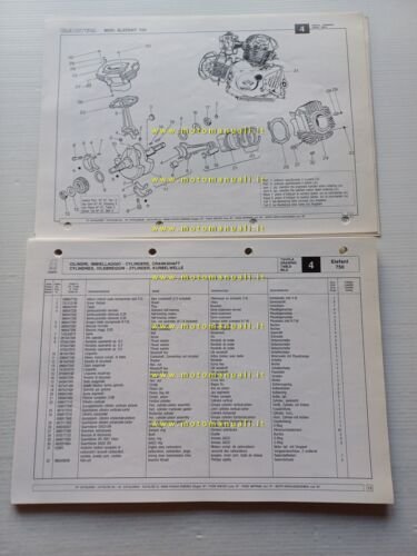 Cagiva Elefant 750 1987 catalogo ricambi originale spare parts catalogue