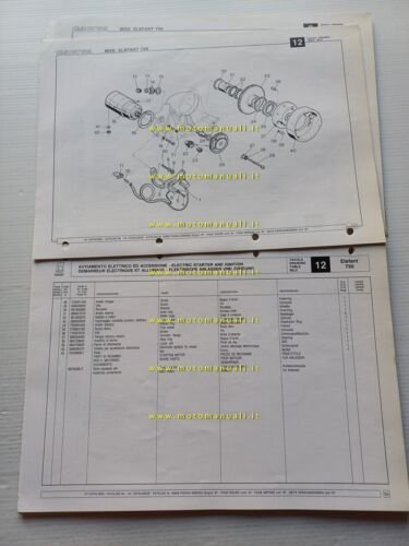 Cagiva Elefant 750 1987 catalogo ricambi originale spare parts catalogue