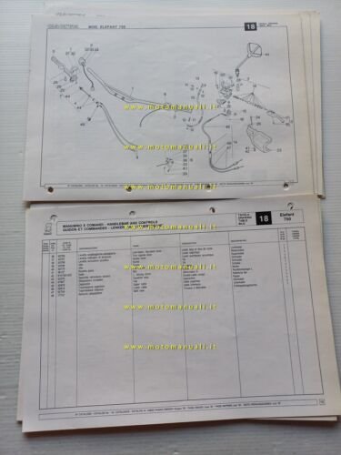 Cagiva Elefant 750 1987 catalogo ricambi originale spare parts catalogue