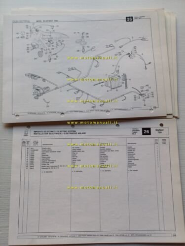 Cagiva Elefant 750 1987 catalogo ricambi originale spare parts catalogue