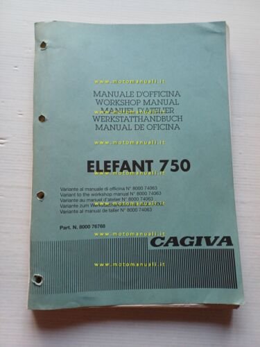 CAGIVA Elefant 750 1994 manuale officina AGGIORNAMENTO manuale 900 1993 …
