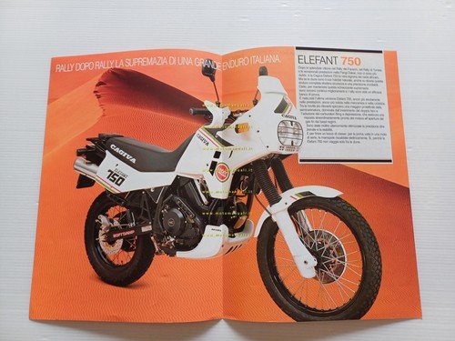 Cagiva Elefant 750 Enduro 1989 depliant originale Italiano moto brochure