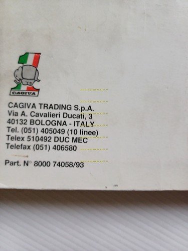 Cagiva Elefant 900 1993 manuale uso manutenzione libretto originale