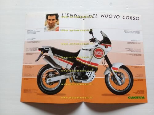 Cagiva Elefant 900 i.e Lucky Explorer 1990 depliant originale italiano