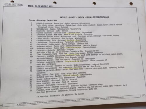Cagiva Elefantre 125 1986 catalogo ricambi originale