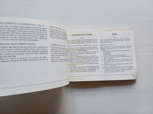 Cagiva Elefantre 125 1986 manuale uso manutenzione libretto originale italiano