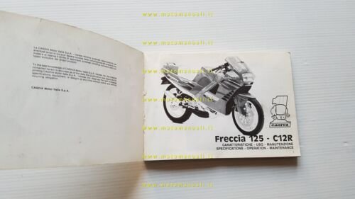 Cagiva Freccia 125 C12R 1988 manuale uso manutenzione originale italiano