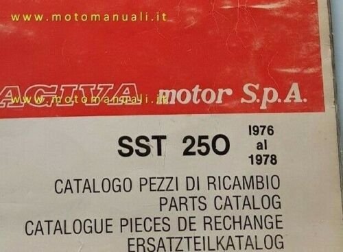 CAGIVA-HD SST 250 1976-78 catalogo ricambi originale moto spare parts …