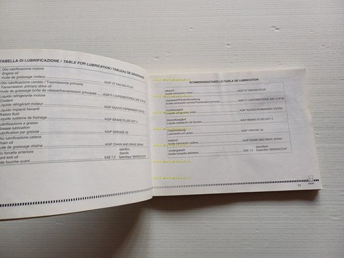 Cagiva K7 125 1990 manuale uso manutenzione Italiano - Inglese …