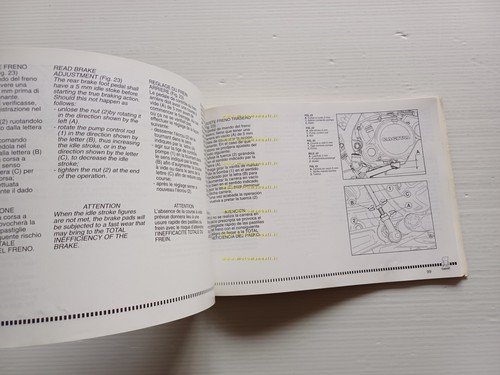 Cagiva K7 125 1990 manuale uso manutenzione Italiano - Inglese …