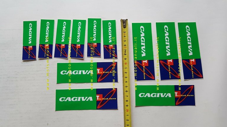 Cagiva lotto 12 adesivi pubblicitari anni 90 originali genuine factory …