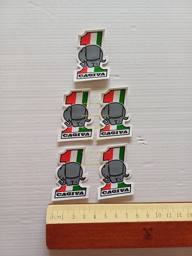 Cagiva lotto 5 adesivi pubblicitari anni 70-80 originali epoca