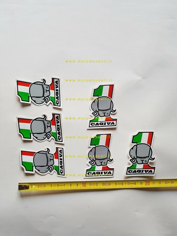 Cagiva lotto 6 adesivi pubblicitari anni 80 originali genuine factory …