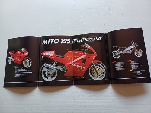 Cagiva MITO 125 1a serie 1990 depliant originale italiano