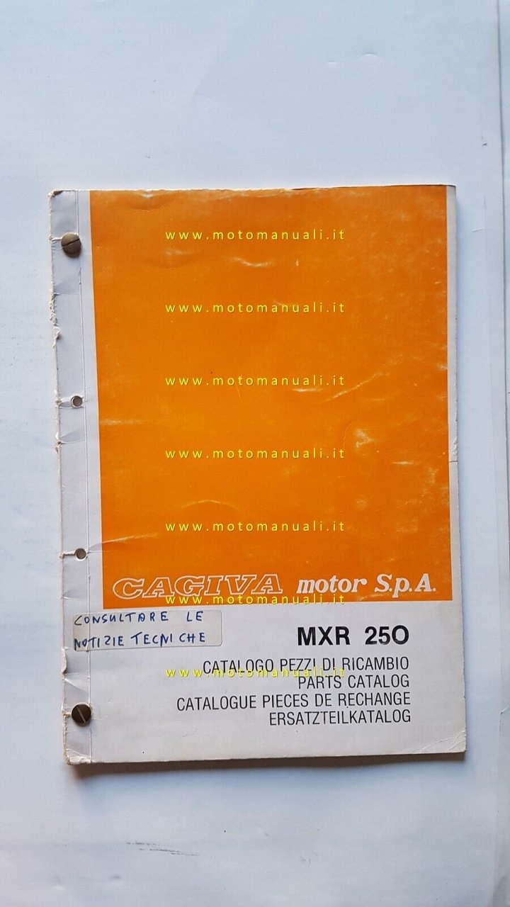 Cagiva MXR 250 Cross 1980 catalogo ricambi originale spare parts …