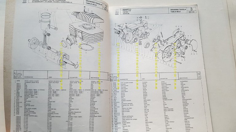 Cagiva MXR 250 Cross 1980 catalogo ricambi originale spare parts …