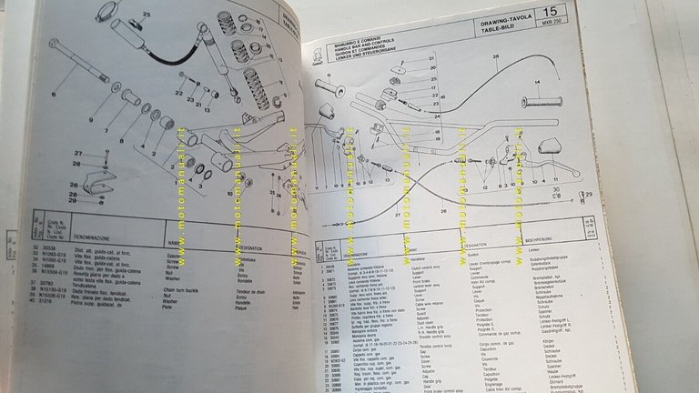 Cagiva MXR 250 Cross 1980 catalogo ricambi originale spare parts …