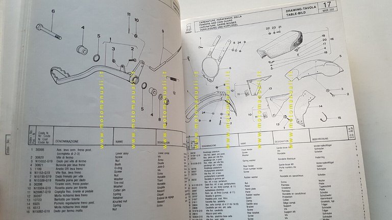 Cagiva MXR 250 Cross 1980 catalogo ricambi originale spare parts …