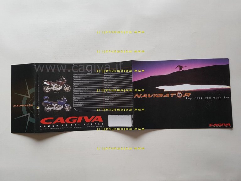 Cagiva NAVIGATOR 1000 2001 depliant originale ITALIANO INGLESE ENGLISH