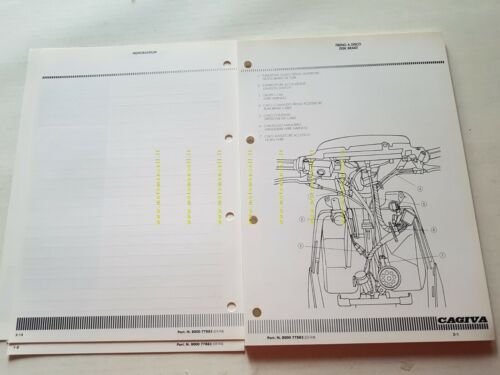 CAGIVA Passing 125 Scooter 1994 manuale officina originale WORKSHOP MANUAL