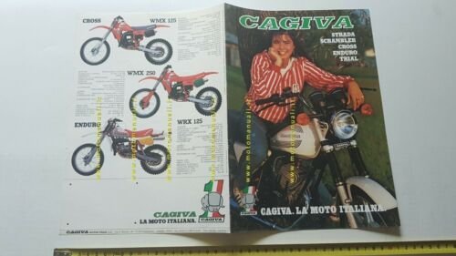 Cagiva produzione modelli 1983 depliant originale brochure moto