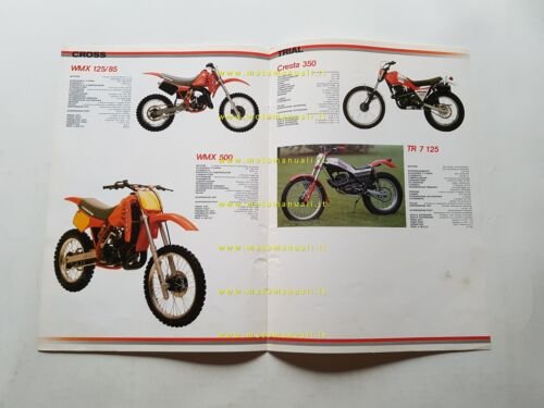 Cagiva produzione modelli 1985 depliant originale italiano