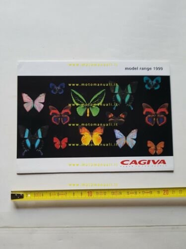 CAGIVA produzione modelli moto 1999 depliant INGLESE originale brochure ENGLISH