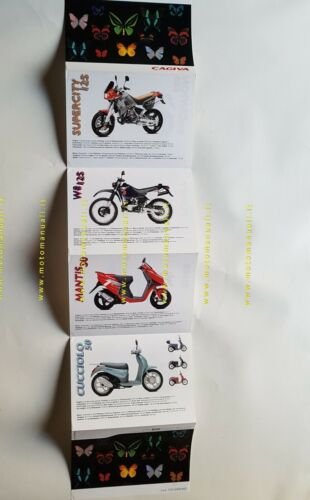 CAGIVA produzione modelli moto 1999 depliant INGLESE originale brochure ENGLISH
