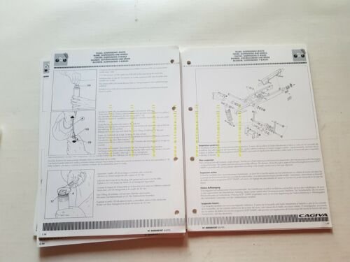 CAGIVA River 500 1999 manuale officina originale WORKSHOP MANUAL