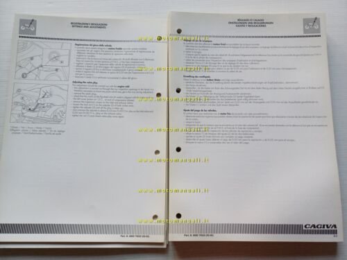CAGIVA River 600 1995-96 manuale officina INTEGRAZIONE originale