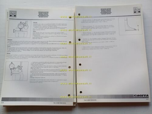 CAGIVA River 600 1995-96 manuale officina INTEGRAZIONE originale