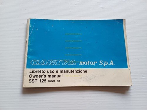 Cagiva SST 125 1981 manuale uso manutenzione Italiano - Inglese …